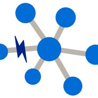 たった1本のLANケーブルに不具合が生じるだけでネットワーク全体がダウンすることがあります。ネットワーク設計、ルーターやスイッチ（スイッチングハブ）など機器の設定、遠隔監視、定期訪問によりネットワーク障害時のダウンタイムを短縮します。